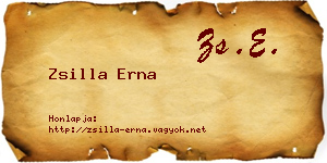 Zsilla Erna névjegykártya